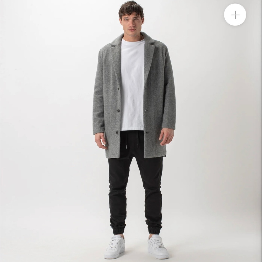 WINTER IS HERE!!! Wool Jacket with Hood, Grey Marle, Small BNWT